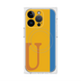 プレミアムスクエアケース with MagSafe［ オリジナル - initial color line - U orange ］