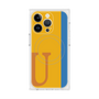 プレミアムスクエアケース with MagSafe［ オリジナル - initial color line - U orange ］