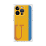 プレミアムスクエアケース with MagSafe［ オリジナル - initial color line - U orange ］