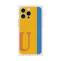 プレミアムスクエアケース with MagSafe［ オリジナル - initial color line - U orange ］