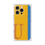 プレミアムスクエアケース with MagSafe［ オリジナル - initial color line - U orange ］