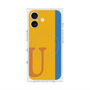 プレミアムスクエアケース with MagSafe［ オリジナル - initial color line - U orange ］