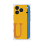 プレミアムスクエアケース with MagSafe［ オリジナル - initial color line - U orange ］
