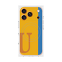 プレミアムスクエアケース with MagSafe［ オリジナル - initial color line - U orange ］