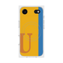 プレミアムスクエアケース with MagSafe［ オリジナル - initial color line - U orange ］
