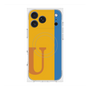 プレミアムスクエアケース with MagSafe［ オリジナル - initial color line - U orange ］