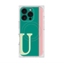 プレミアムスクエアケース with MagSafe［ オリジナル - initial color line - U green ］