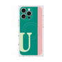 プレミアムスクエアケース with MagSafe［ オリジナル - initial color line - U green ］