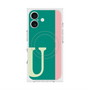 プレミアムスクエアケース with MagSafe［ オリジナル - initial color line - U green ］