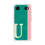 プレミアムスクエアケース with MagSafe［ オリジナル - initial color line - U green ］
