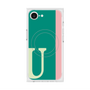 プレミアムスクエアケース with MagSafe［ オリジナル - initial color line - U green ］