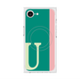 プレミアムスクエアケース with MagSafe［ オリジナル - initial color line - U green ］