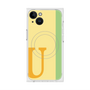 プレミアムスクエアケース with MagSafe［ オリジナル - initial color line - U yellow ］