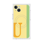 プレミアムスクエアケース with MagSafe［ オリジナル - initial color line - U yellow ］