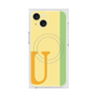 プレミアムスクエアケース with MagSafe［ オリジナル - initial color line - U yellow ］