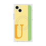 プレミアムスクエアケース with MagSafe［ オリジナル - initial color line - U yellow ］