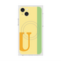 プレミアムスクエアケース with MagSafe［ オリジナル - initial color line - U yellow ］
