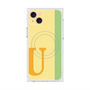 プレミアムスクエアケース with MagSafe［ オリジナル - initial color line - U yellow ］