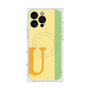 プレミアムスクエアケース with MagSafe［ オリジナル - initial color line - U yellow ］