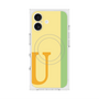 プレミアムスクエアケース with MagSafe［ オリジナル - initial color line - U yellow ］