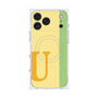 プレミアムスクエアケース with MagSafe［ オリジナル - initial color line - U yellow ］