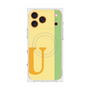 プレミアムスクエアケース with MagSafe［ オリジナル - initial color line - U yellow ］