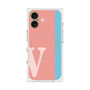 プレミアムスクエアケース with MagSafe［ オリジナル - initial color line - V pink ］