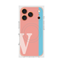 プレミアムスクエアケース with MagSafe［ オリジナル - initial color line - V pink ］