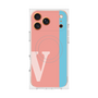 プレミアムスクエアケース with MagSafe［ オリジナル - initial color line - V pink ］