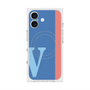プレミアムスクエアケース with MagSafe［ オリジナル - initial color line - V blue ］