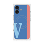 プレミアムスクエアケース with MagSafe［ オリジナル - initial color line - V blue ］