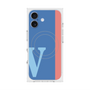 プレミアムスクエアケース with MagSafe［ オリジナル - initial color line - V blue ］