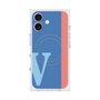 プレミアムスクエアケース with MagSafe［ オリジナル - initial color line - V blue ］