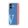 プレミアムスクエアケース with MagSafe［ オリジナル - initial color line - V blue ］