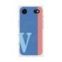 プレミアムスクエアケース with MagSafe［ オリジナル - initial color line - V blue ］