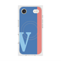 プレミアムスクエアケース with MagSafe［ オリジナル - initial color line - V blue ］