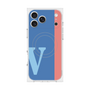 プレミアムスクエアケース with MagSafe［ オリジナル - initial color line - V blue ］