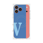 プレミアムスクエアケース with MagSafe［ オリジナル - initial color line - V blue ］