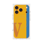 プレミアムスクエアケース with MagSafe［ オリジナル - initial color line - V orange ］