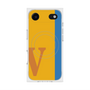 プレミアムスクエアケース with MagSafe［ オリジナル - initial color line - V orange ］