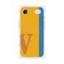 プレミアムスクエアケース with MagSafe［ オリジナル - initial color line - V orange ］