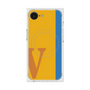 プレミアムスクエアケース with MagSafe［ オリジナル - initial color line - V orange ］