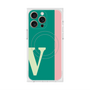 プレミアムスクエアケース with MagSafe［ オリジナル - initial color line - V green ］