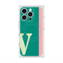 プレミアムスクエアケース with MagSafe［ オリジナル - initial color line - V green ］