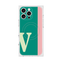 プレミアムスクエアケース with MagSafe［ オリジナル - initial color line - V green ］