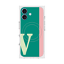 プレミアムスクエアケース with MagSafe［ オリジナル - initial color line - V green ］