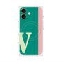 プレミアムスクエアケース with MagSafe［ オリジナル - initial color line - V green ］