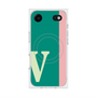 プレミアムスクエアケース with MagSafe［ オリジナル - initial color line - V green ］