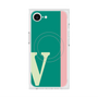 プレミアムスクエアケース with MagSafe［ オリジナル - initial color line - V green ］