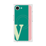 プレミアムスクエアケース with MagSafe［ オリジナル - initial color line - V green ］